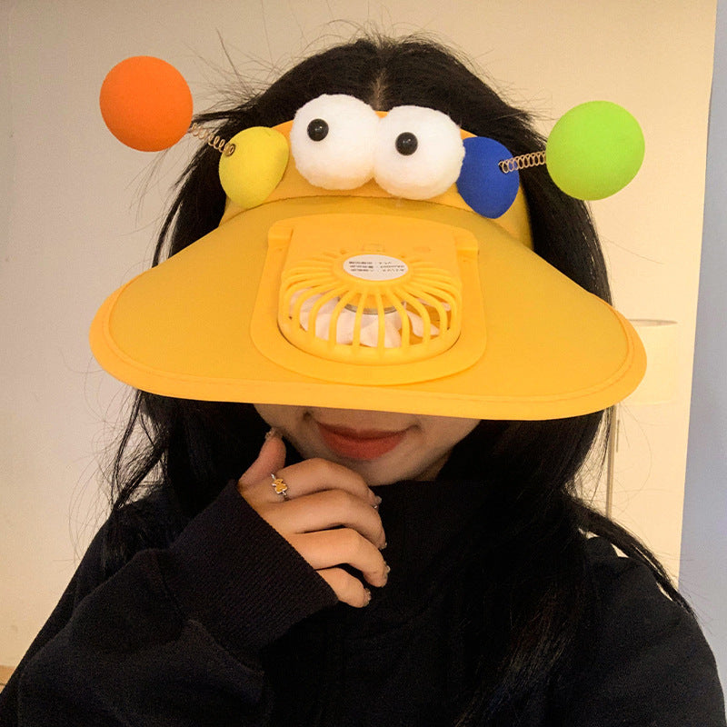 One-piece Sun Hat With Fan Sunshade Sun Protection Hat