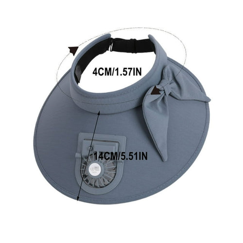 Spinova's Women Peaked Cap – Breathable Canvas Sunshade Fan Hat for Summer